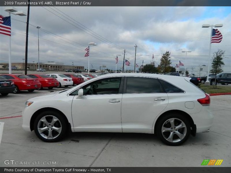 Blizzard Pearl / Gray 2009 Toyota Venza V6 AWD