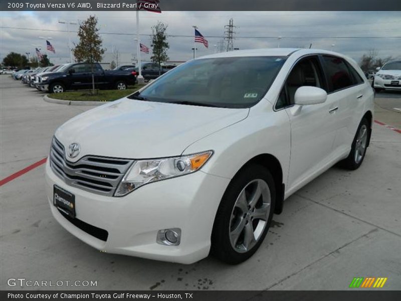 Blizzard Pearl / Gray 2009 Toyota Venza V6 AWD
