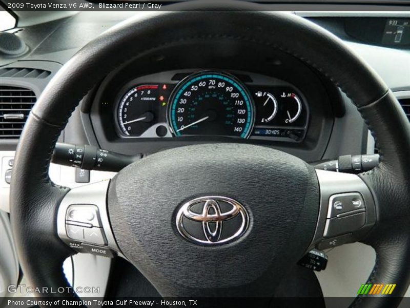 Blizzard Pearl / Gray 2009 Toyota Venza V6 AWD