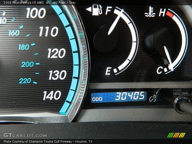 Blizzard Pearl / Gray 2009 Toyota Venza V6 AWD