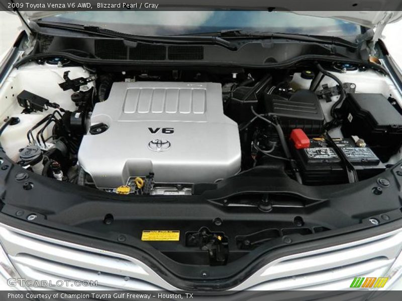 Blizzard Pearl / Gray 2009 Toyota Venza V6 AWD