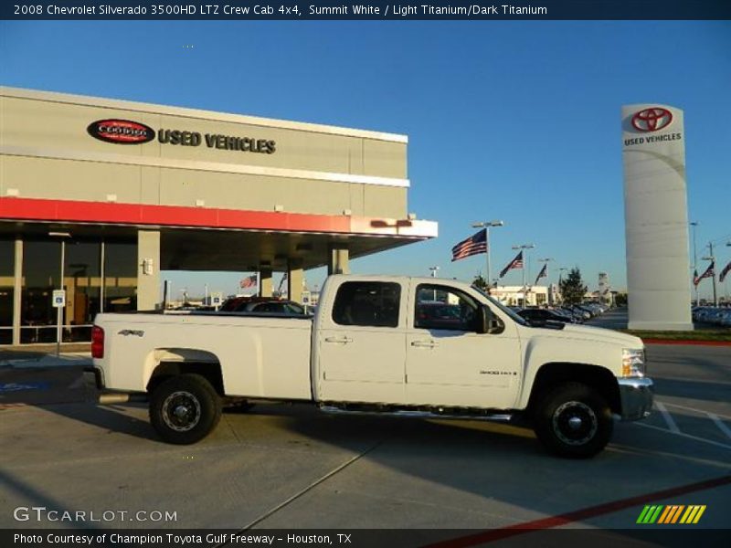 Summit White / Light Titanium/Dark Titanium 2008 Chevrolet Silverado 3500HD LTZ Crew Cab 4x4