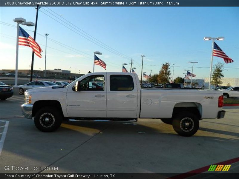 Summit White / Light Titanium/Dark Titanium 2008 Chevrolet Silverado 3500HD LTZ Crew Cab 4x4