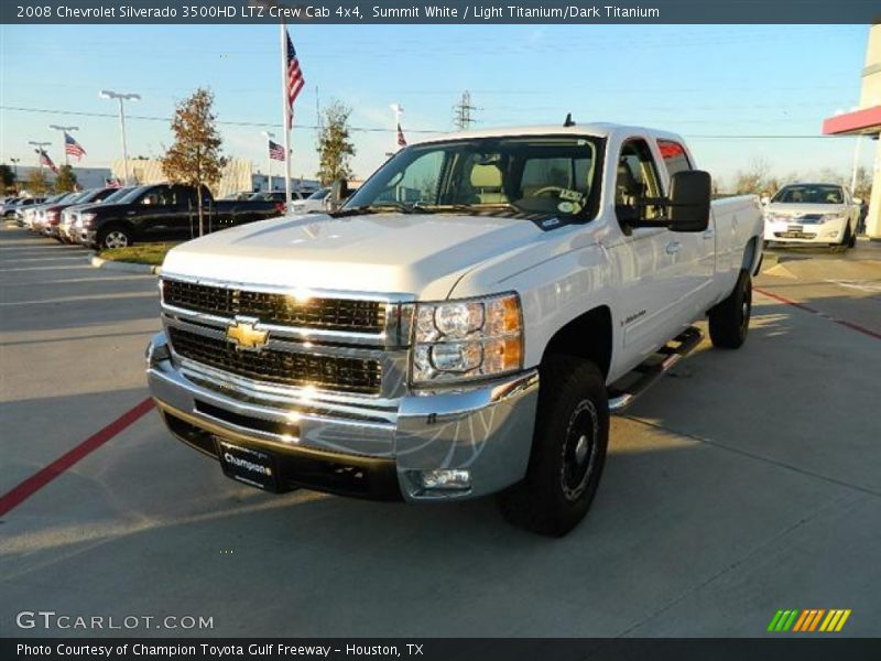 Summit White / Light Titanium/Dark Titanium 2008 Chevrolet Silverado 3500HD LTZ Crew Cab 4x4