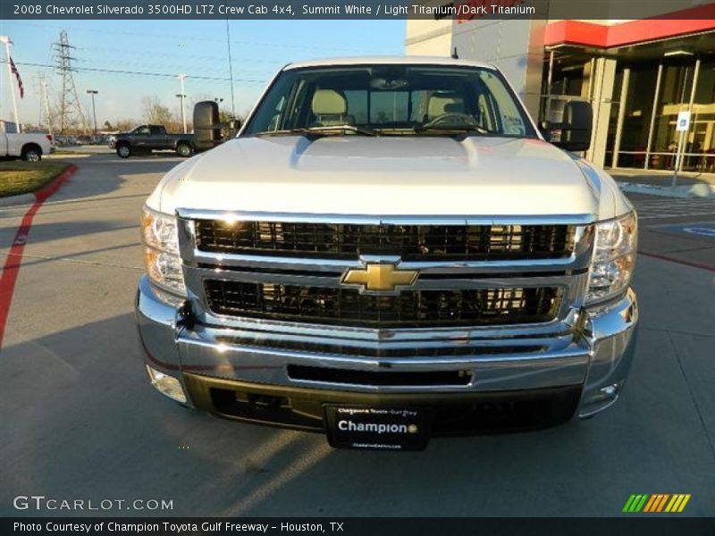 Summit White / Light Titanium/Dark Titanium 2008 Chevrolet Silverado 3500HD LTZ Crew Cab 4x4