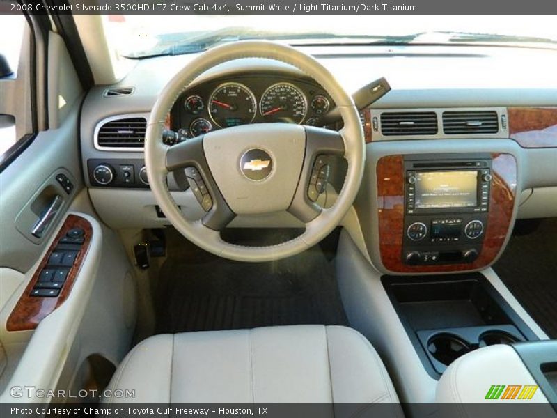 Summit White / Light Titanium/Dark Titanium 2008 Chevrolet Silverado 3500HD LTZ Crew Cab 4x4