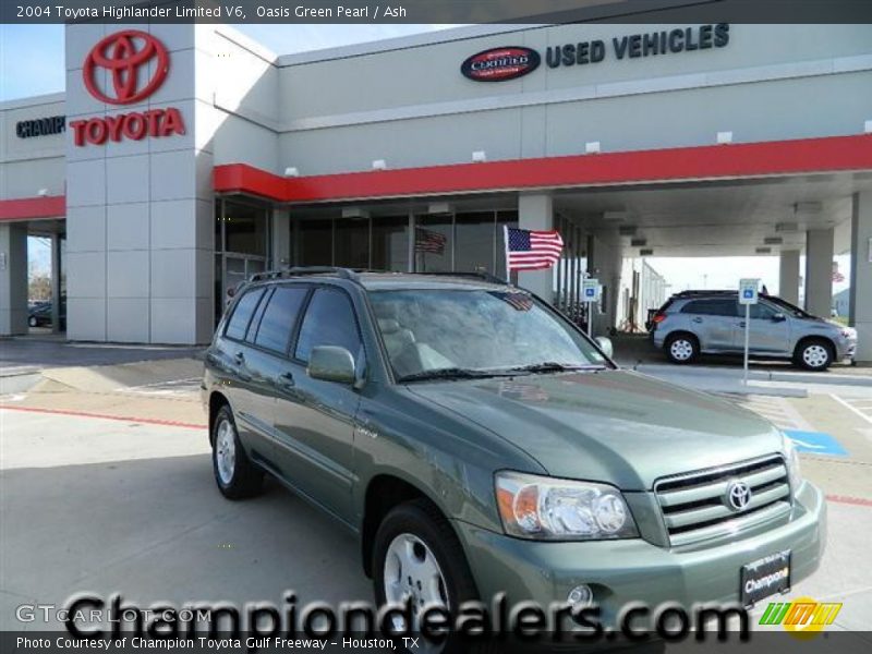 Oasis Green Pearl / Ash 2004 Toyota Highlander Limited V6