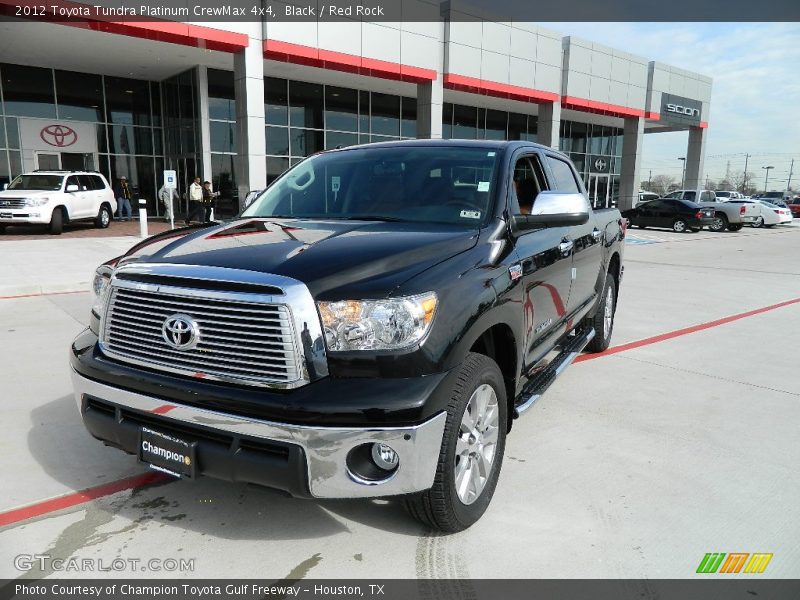 Black / Red Rock 2012 Toyota Tundra Platinum CrewMax 4x4