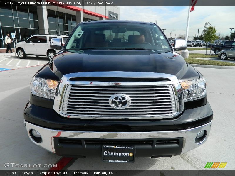 Black / Red Rock 2012 Toyota Tundra Platinum CrewMax 4x4