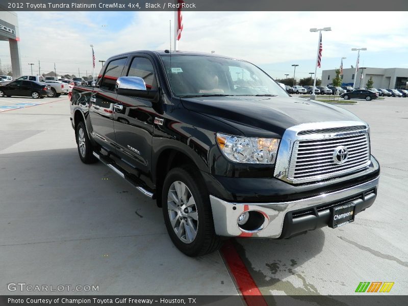 Black / Red Rock 2012 Toyota Tundra Platinum CrewMax 4x4