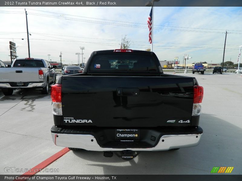Black / Red Rock 2012 Toyota Tundra Platinum CrewMax 4x4