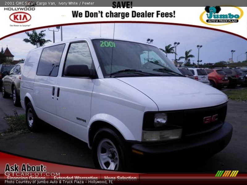 Ivory White / Pewter 2001 GMC Safari Cargo Van