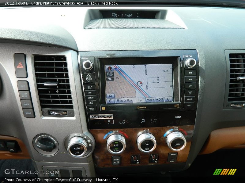 Black / Red Rock 2012 Toyota Tundra Platinum CrewMax 4x4