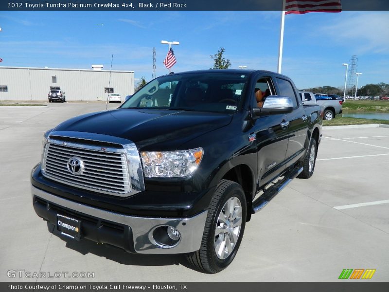 Black / Red Rock 2012 Toyota Tundra Platinum CrewMax 4x4