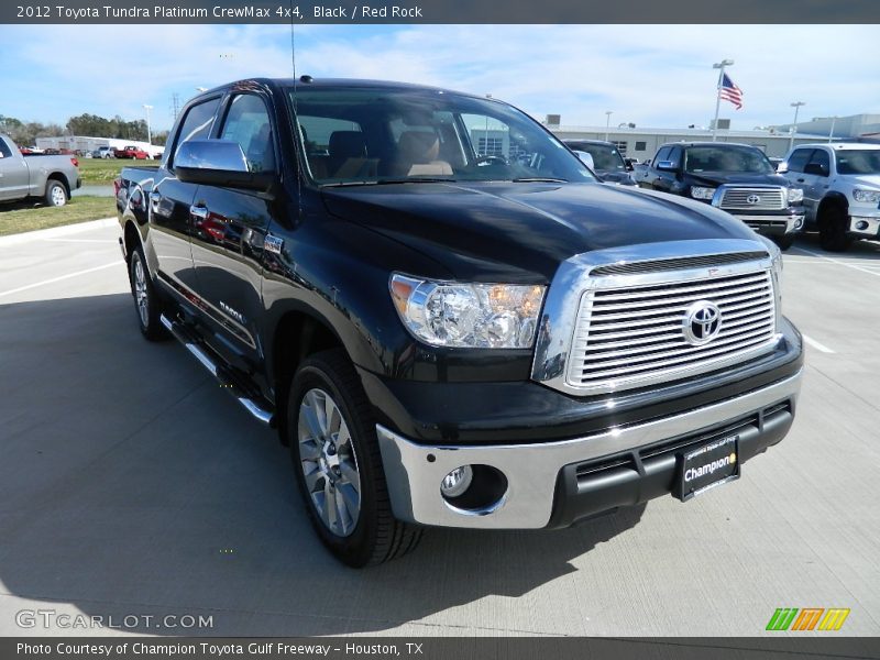 Black / Red Rock 2012 Toyota Tundra Platinum CrewMax 4x4