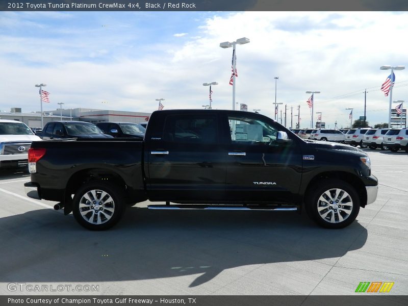 Black / Red Rock 2012 Toyota Tundra Platinum CrewMax 4x4