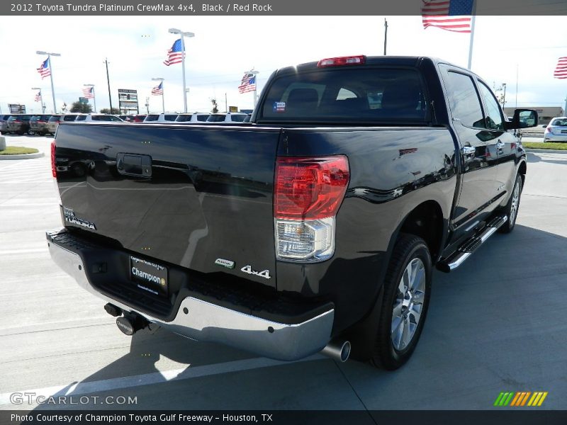 Black / Red Rock 2012 Toyota Tundra Platinum CrewMax 4x4