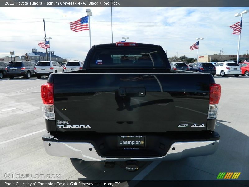 Black / Red Rock 2012 Toyota Tundra Platinum CrewMax 4x4