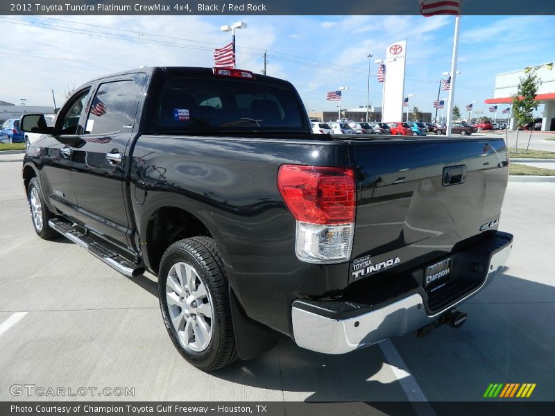 Black / Red Rock 2012 Toyota Tundra Platinum CrewMax 4x4