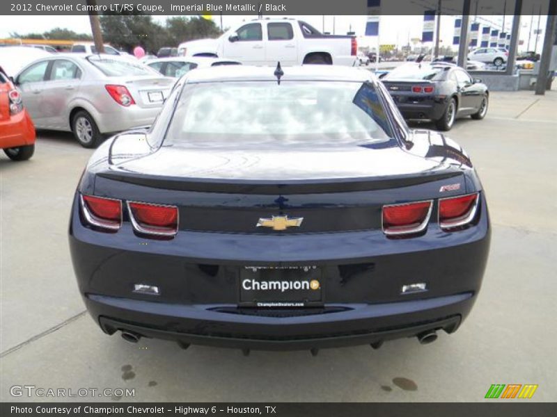 Imperial Blue Metallic / Black 2012 Chevrolet Camaro LT/RS Coupe