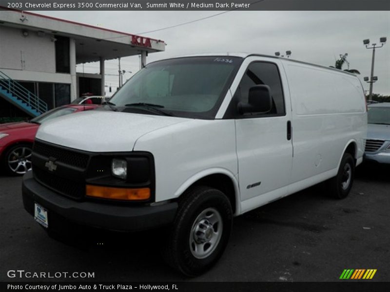 Summit White / Medium Dark Pewter 2003 Chevrolet Express 3500 Commercial Van