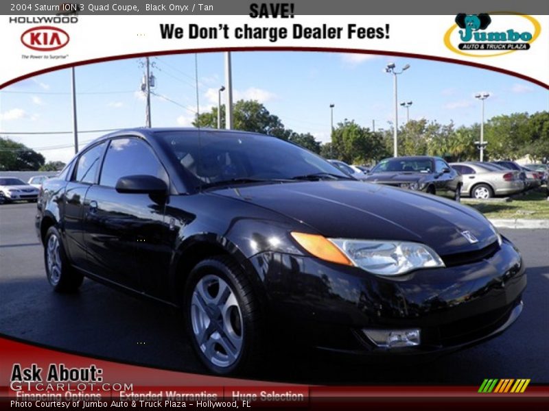 Black Onyx / Tan 2004 Saturn ION 3 Quad Coupe