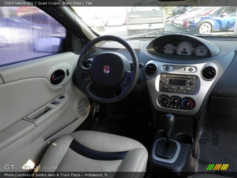 Black Onyx / Tan 2004 Saturn ION 3 Quad Coupe