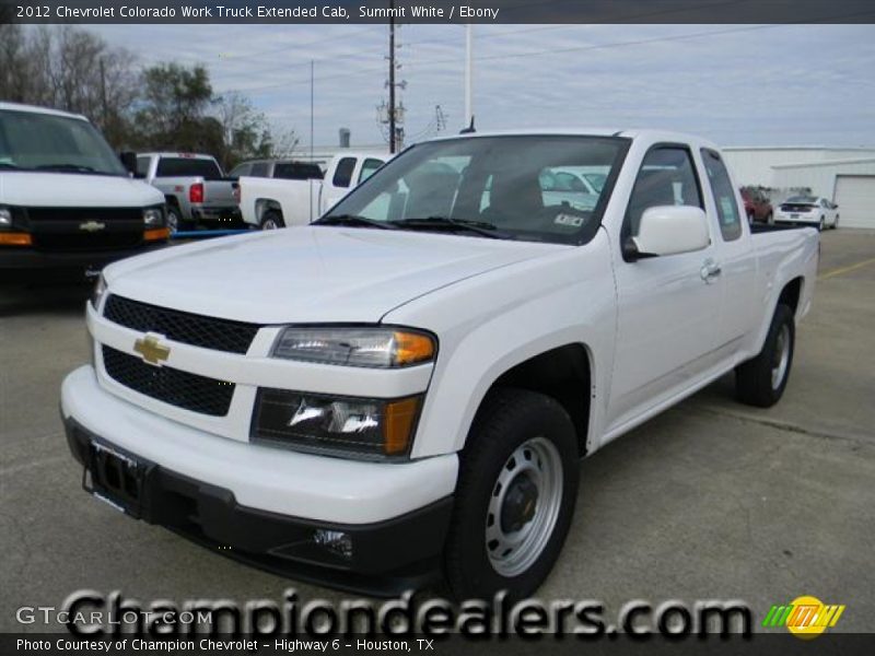Summit White / Ebony 2012 Chevrolet Colorado Work Truck Extended Cab