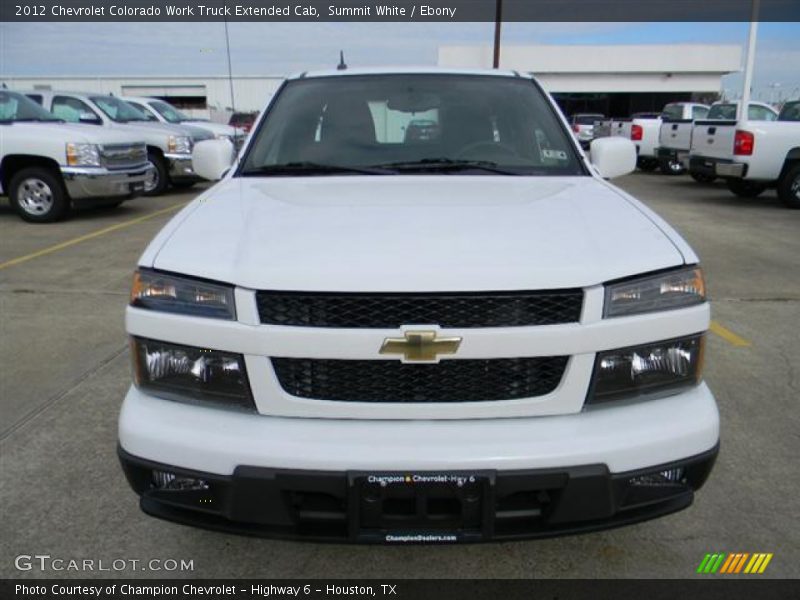 Summit White / Ebony 2012 Chevrolet Colorado Work Truck Extended Cab