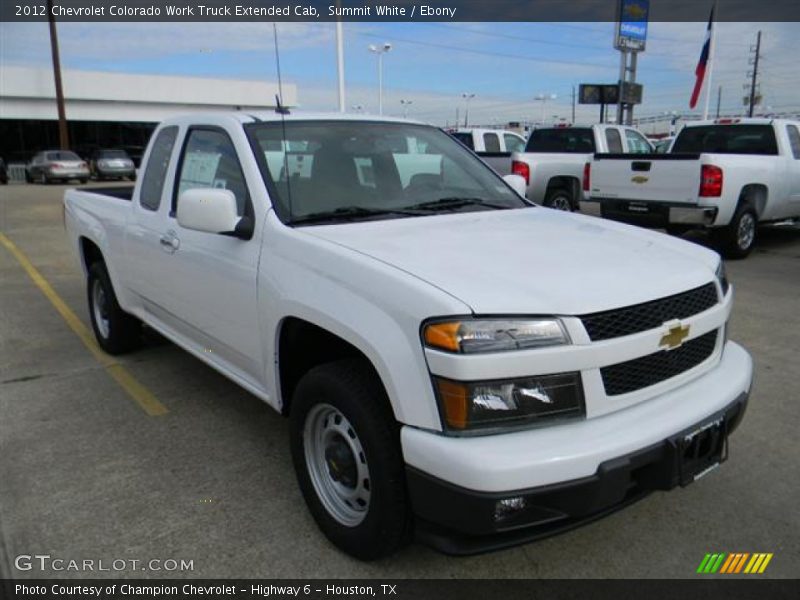 Summit White / Ebony 2012 Chevrolet Colorado Work Truck Extended Cab