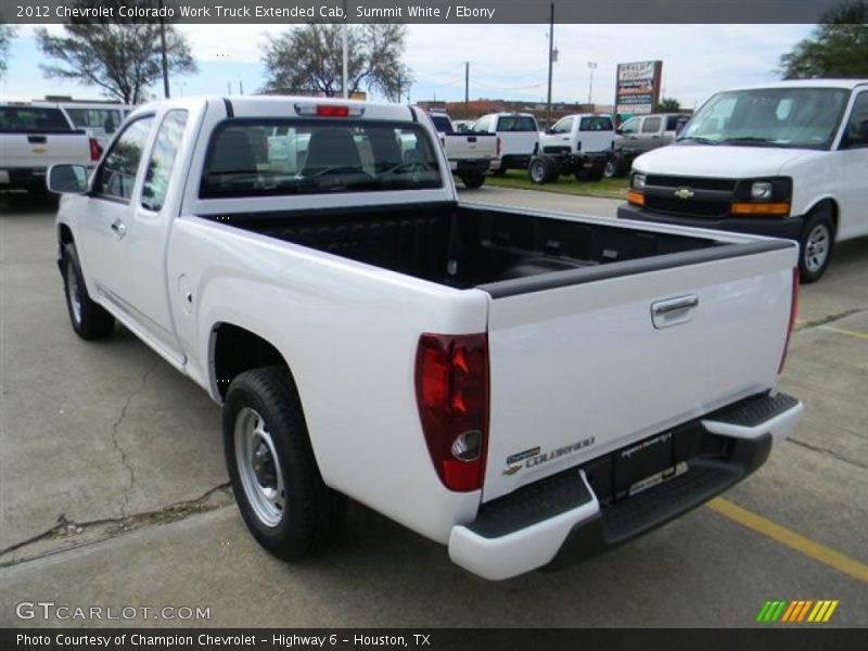 Summit White / Ebony 2012 Chevrolet Colorado Work Truck Extended Cab