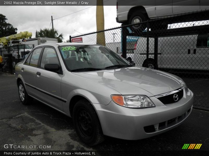 Sunlight Silver Metallic / Gray 2002 Mazda Protege DX