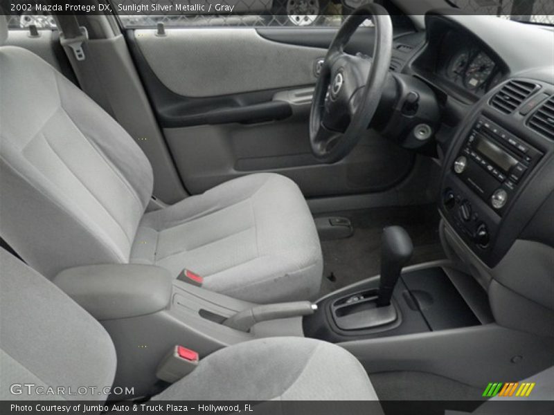 Sunlight Silver Metallic / Gray 2002 Mazda Protege DX