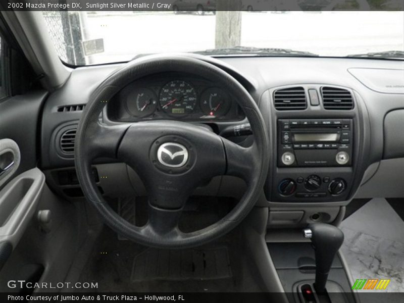 Sunlight Silver Metallic / Gray 2002 Mazda Protege DX