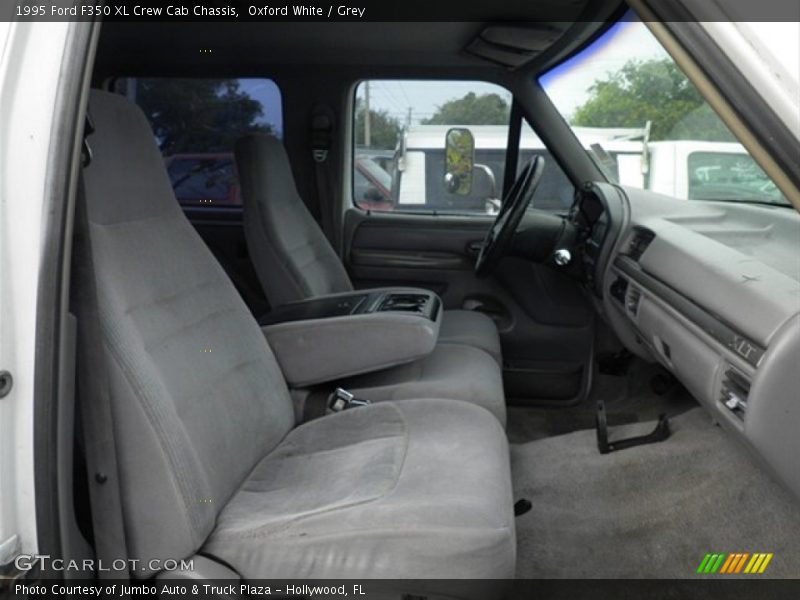 Oxford White / Grey 1995 Ford F350 XL Crew Cab Chassis