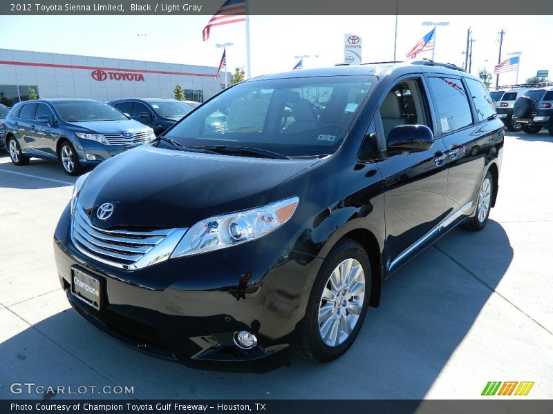 Black / Light Gray 2012 Toyota Sienna Limited