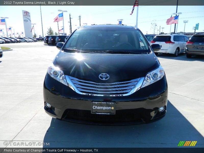 Black / Light Gray 2012 Toyota Sienna Limited