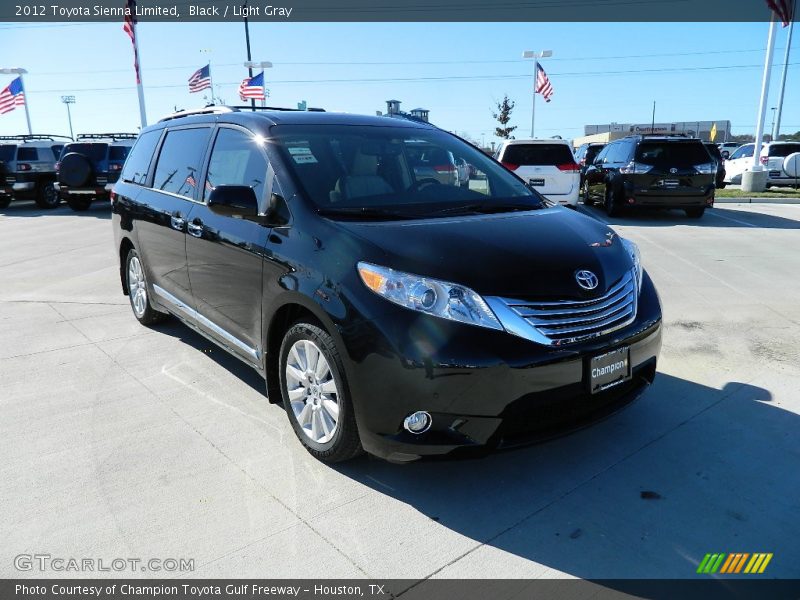 Black / Light Gray 2012 Toyota Sienna Limited