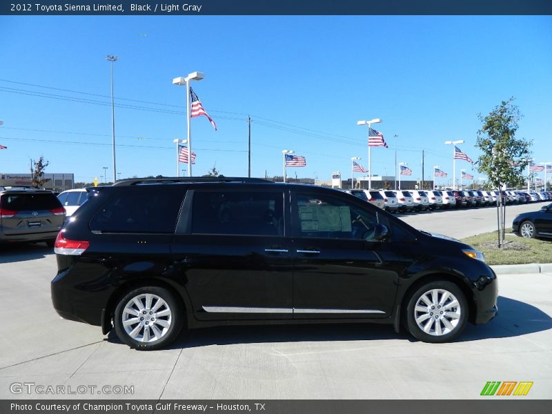 Black / Light Gray 2012 Toyota Sienna Limited