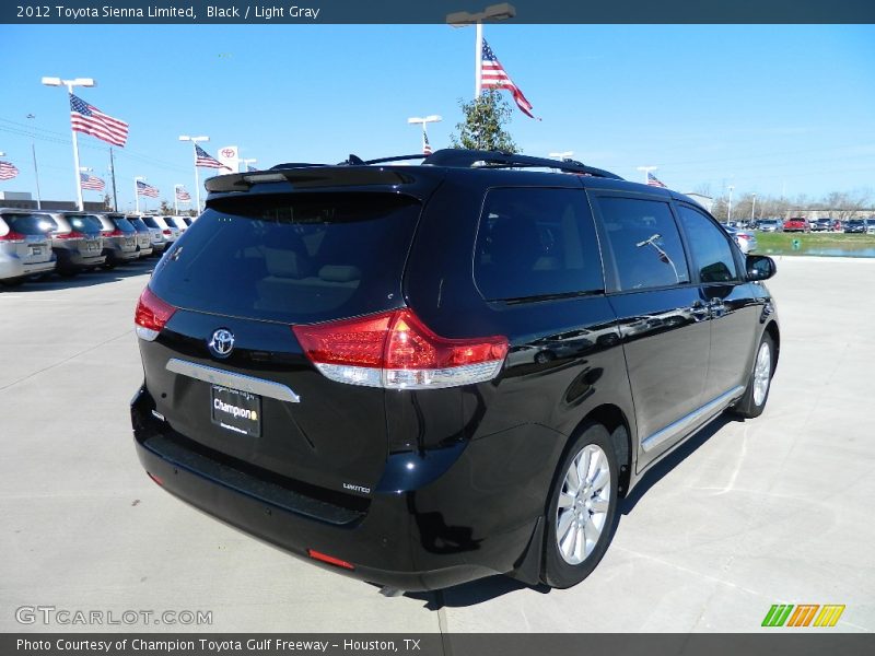 Black / Light Gray 2012 Toyota Sienna Limited