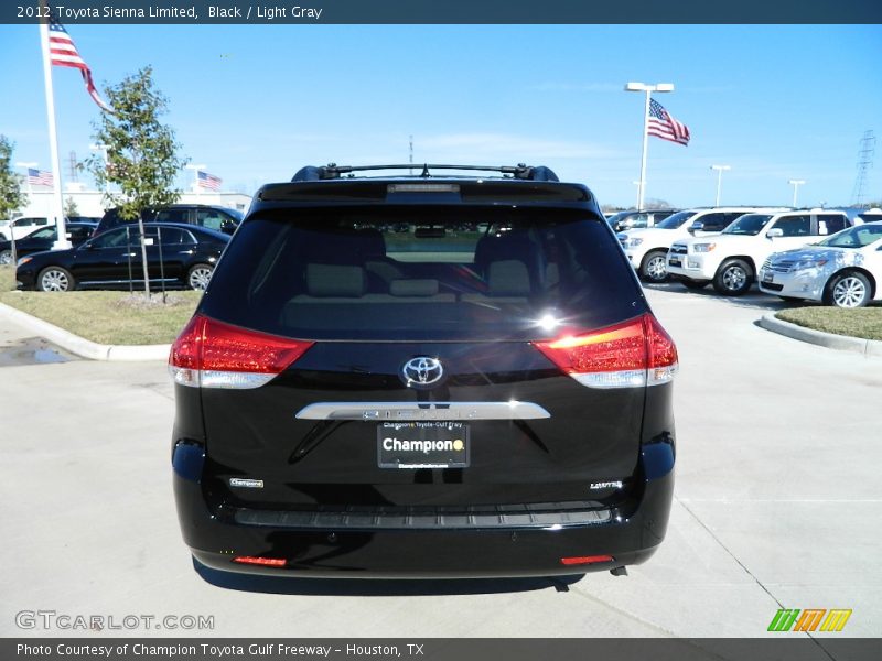 Black / Light Gray 2012 Toyota Sienna Limited