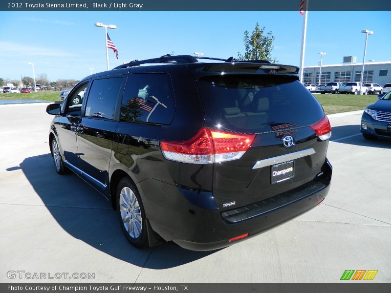 Black / Light Gray 2012 Toyota Sienna Limited