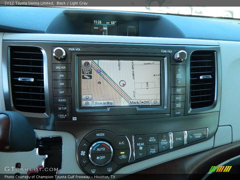 Black / Light Gray 2012 Toyota Sienna Limited