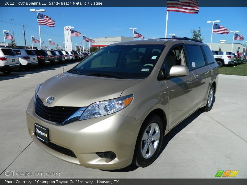 Sandy Beach Metallic / Bisque 2012 Toyota Sienna LE