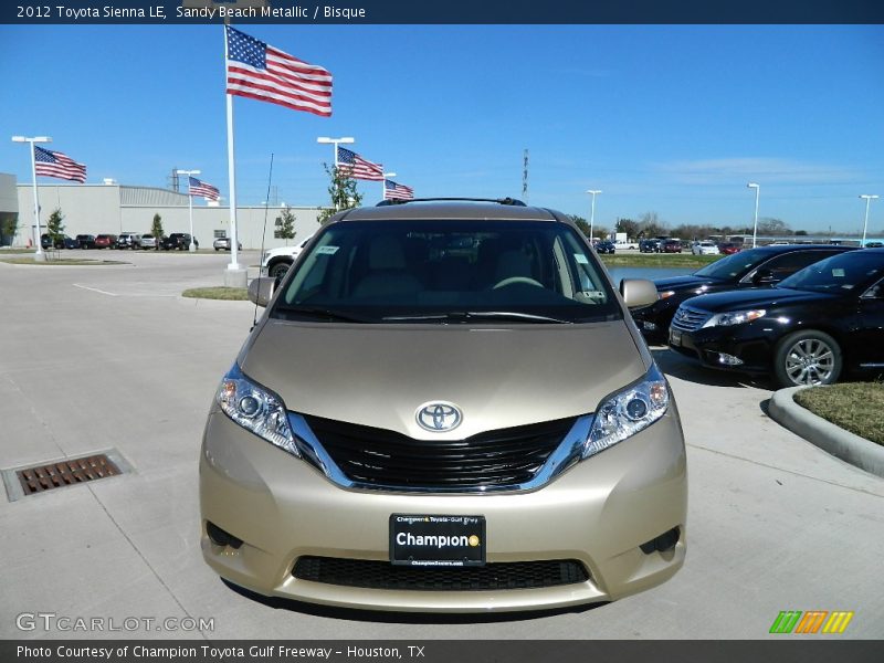 Sandy Beach Metallic / Bisque 2012 Toyota Sienna LE