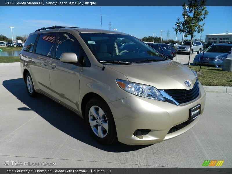 Sandy Beach Metallic / Bisque 2012 Toyota Sienna LE