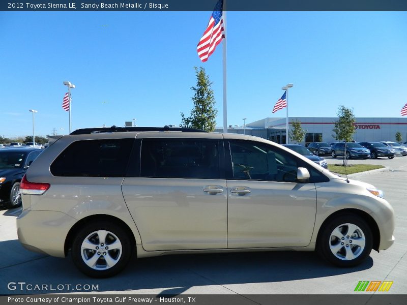 Sandy Beach Metallic / Bisque 2012 Toyota Sienna LE