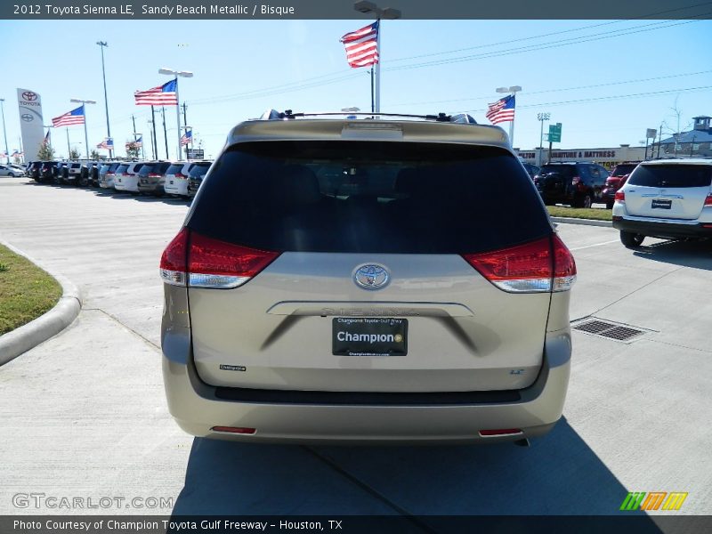 Sandy Beach Metallic / Bisque 2012 Toyota Sienna LE