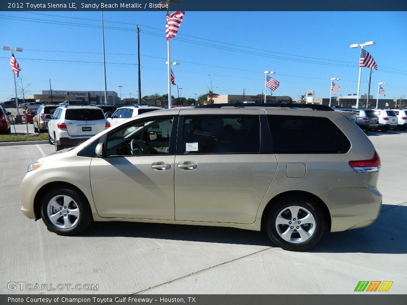 Sandy Beach Metallic / Bisque 2012 Toyota Sienna LE