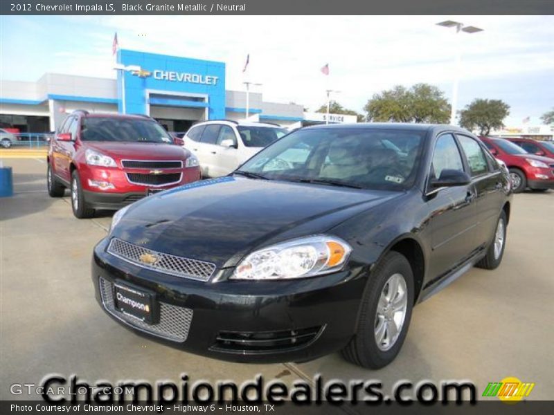 Black Granite Metallic / Neutral 2012 Chevrolet Impala LS